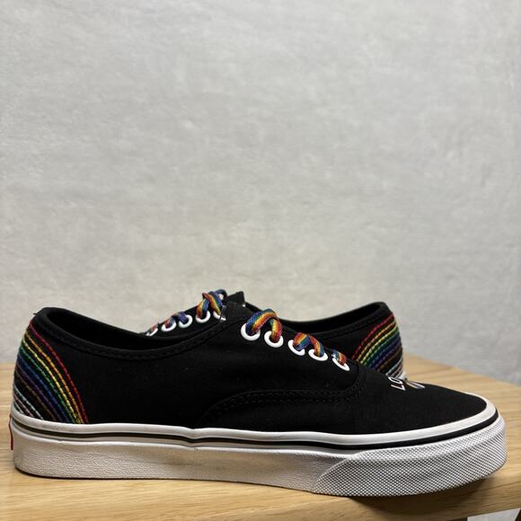 Vans Pride Love Is Love Unisex Black Canvas Low Top Sneakers Mens 6.5 Womens 8 - Picture 7 of 10